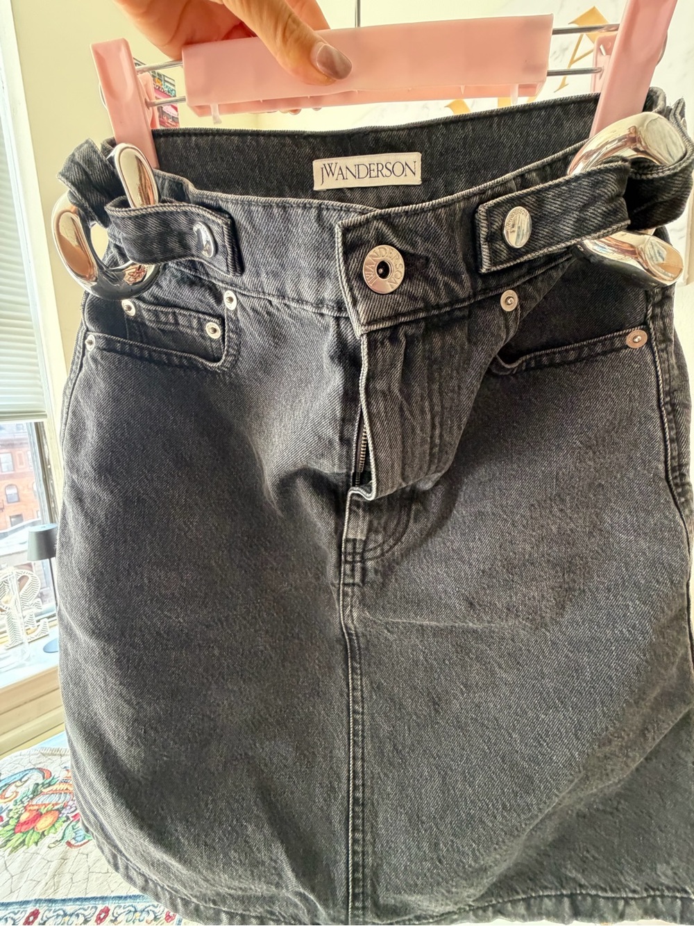 JW Anderson woman Black Denim Jeans Skirt